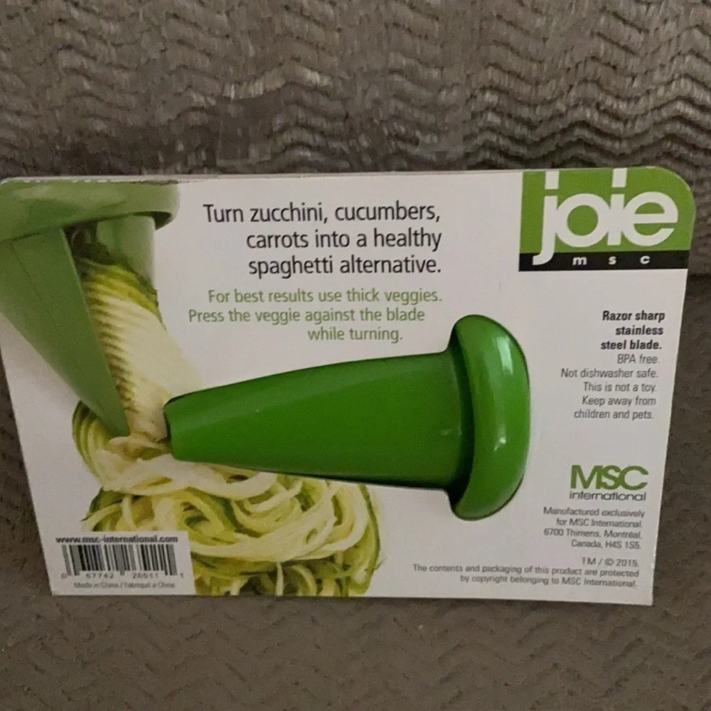 Veggie Spaghetti by Joie Green New In Package